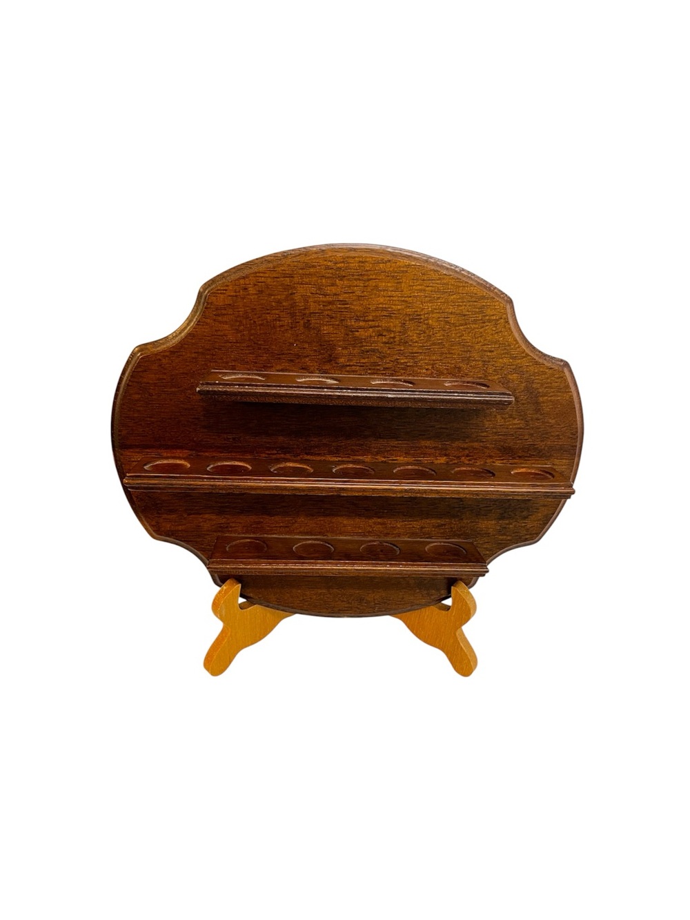 Vintage Wooden 3 Tiered Hanging Thimble Shelf 8.25”H X 10.25”W Holds 15 Thinbles